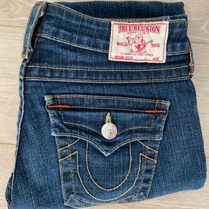 True Religion Becky Bootcut Jeans - dark wash